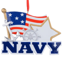 Load image into Gallery viewer, Christmas Gift for Military Personalized Ornament Navy