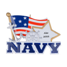 Load image into Gallery viewer, Christmas Gift for Military Personalized Ornament Navy