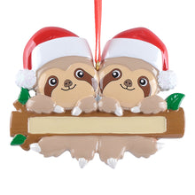 Load image into Gallery viewer, Customize Gift for Christmas Family Ornament Sloth Family 2