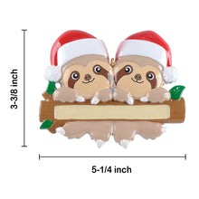 Load image into Gallery viewer, Customize Gift for Christmas Family Ornament Sloth Family 2