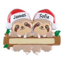 Load image into Gallery viewer, Customize Gift for Christmas Family Ornament Sloth Family 2