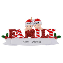 Load image into Gallery viewer, Personalized Christmas Ornament Sparkle Family 2