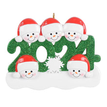 Load image into Gallery viewer, Personalized Christmas Ornament Snowman Year 2024 Family 5