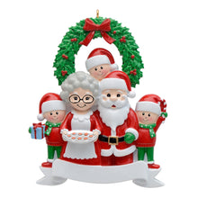 Load image into Gallery viewer, Personalized Christmas Gift Family Ornament Santa Family