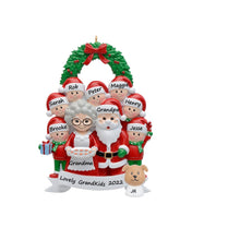 Load image into Gallery viewer, Personalized Christmas Gift Family Ornament Santa Family