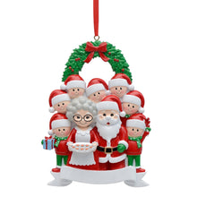 Load image into Gallery viewer, Personalized Christmas Gift Family Ornament Santa Family
