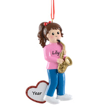 Load image into Gallery viewer, Personalized Christmas Gift Ornament for Saxophone Girl/Boy