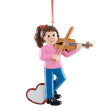 Load image into Gallery viewer, Personalized Christmas Ornament Violin Girl/Boy