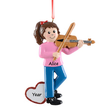 Load image into Gallery viewer, Personalized Christmas Ornament Violin Girl/Boy