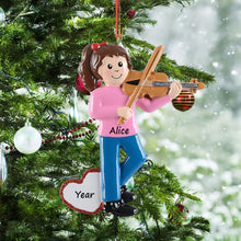 Load image into Gallery viewer, Personalized Christmas Ornament Violin Girl/Boy
