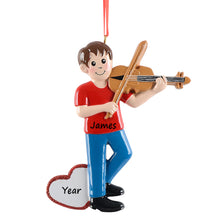 Load image into Gallery viewer, Personalized Christmas Ornament Violin Girl/Boy
