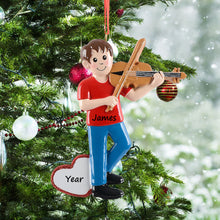 Load image into Gallery viewer, Personalized Christmas Ornament Violin Girl/Boy