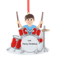 Load image into Gallery viewer, Personalized Ornament Christmas Gift for Drum Boy