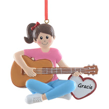 Load image into Gallery viewer, Personalized Christmas Ornament Christmas Gift Guitar Girl