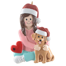 Load image into Gallery viewer, Customized Christmas Ornament for Dog Moms Brown
