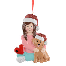 Load image into Gallery viewer, Customized Christmas Ornament for Dog Moms Brown