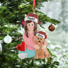Load image into Gallery viewer, Customized Christmas Ornament for Dog Moms Brown