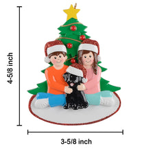 Load image into Gallery viewer, Personalized Best Dog Mom & Dad Christmas Ornament Black