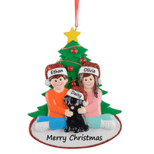 Load image into Gallery viewer, Personalized Best Dog Mom & Dad Christmas Ornament Black