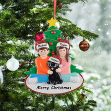Load image into Gallery viewer, Personalized Best Dog Mom & Dad Christmas Ornament Black