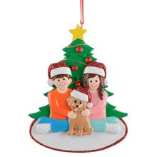 Load image into Gallery viewer, Personalized Best Dog Mom & Dad Christmas Ornament Brown