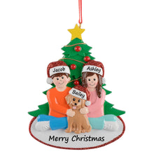 Load image into Gallery viewer, Personalized Best Dog Mom & Dad Christmas Ornament Brown