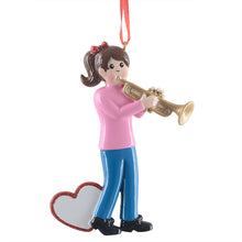 Load image into Gallery viewer, Personalized Christmas Ornament for Girl Trumpet Players