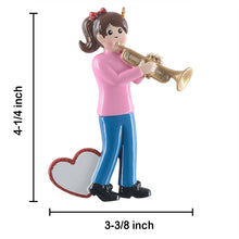 Load image into Gallery viewer, Personalized Christmas Ornament for Girl Trumpet Players