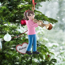 Load image into Gallery viewer, Personalized Christmas Ornament for Girl Trumpet Players