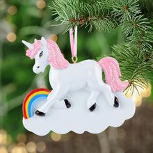 Load image into Gallery viewer, Personalized Christmas Ornament Unicorn