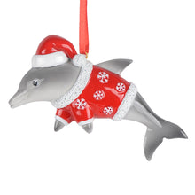 Load image into Gallery viewer, Dolphin Lover's Personalized Christmas Ornament Custom Holiday Decor