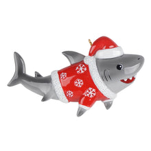 Load image into Gallery viewer, Personalized Shark Christmas Ornament Custom Holiday Decoration