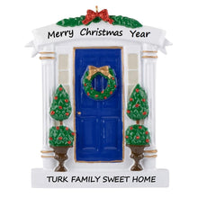 Load image into Gallery viewer, Customize Christmas Gift for New House Blue Door Ornament