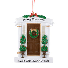 Load image into Gallery viewer, Personalized Christmas Gift for 1st Christmas in New Home Brown Door