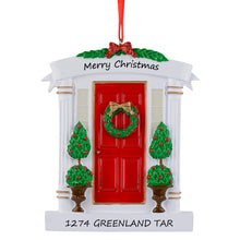 Load image into Gallery viewer, Christmas Gift Personalized Ornament for Our New Home Red Door