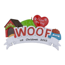 Load image into Gallery viewer, Personalized Christmas Pet Ornament I love my Dog