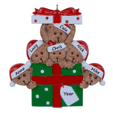 Load image into Gallery viewer, Christmas Tree Ornament Personalized Family Gift Bear Gift Family 6