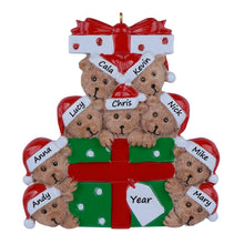 Load image into Gallery viewer, Christmas Personalized Ornament Gift Bear Gift Family 9