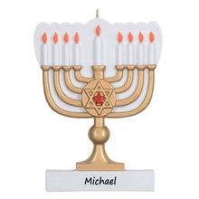Load image into Gallery viewer, Personalized Christmas Gift Family Unity Menorah Handcrafted Christmas Decor