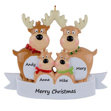 Load image into Gallery viewer, Personalized Christmas Gift for Family Reindeer Family 4