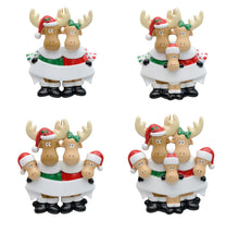 Load image into Gallery viewer, Personalized Christmas Decoration Ornament Holiday Gift Moose Family