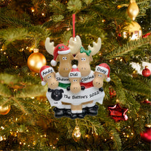 Load image into Gallery viewer, Personalized Christmas Decoration Ornament Holiday Gift Moose Family