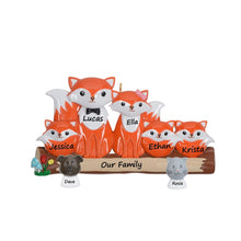 Load image into Gallery viewer, Customize Gift Christmas Family Ornament Fox Family
