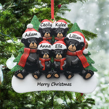 Load image into Gallery viewer, Customize Gift Family 6 Christmas Ornament Black Bear