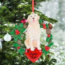 Load image into Gallery viewer, Personalized Christmas Gift for Pet Golden Retriever Ornament