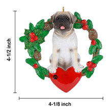 Load image into Gallery viewer, Personalized Christmas Tree Decoration Pet Ornament Dog Pug