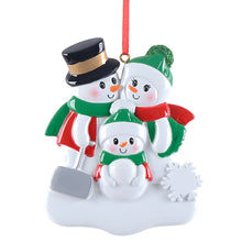 Load image into Gallery viewer, Personalized Christmas Gift for Family 3 Shovel Snowman