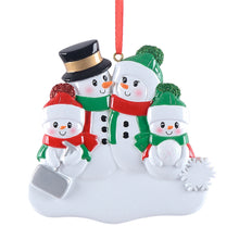 Load image into Gallery viewer, Personalized Gift for Family 4Christmas Ornament Shovel Snowman