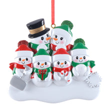 Load image into Gallery viewer, Personalized Ornament Christmas Gift Shovel Snowman Family 6
