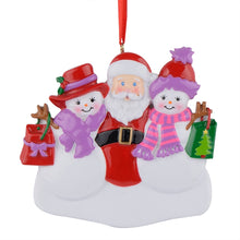 Load image into Gallery viewer, Maxora Personalized Holiday Gift Christmas Decoration Ornament Snow Ladies & Santa